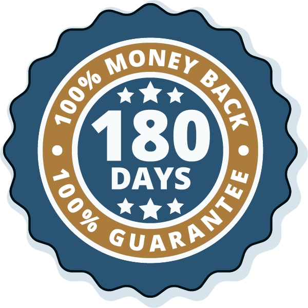 180 days money back guarantee