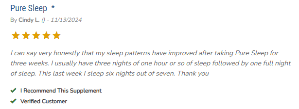 Advanced BioNutritionals Pure Sleep Customer Reviews