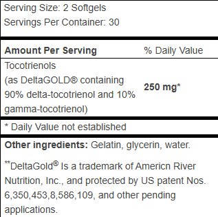 Buy-Delta-FraTocotrienolsDelta supplement facts